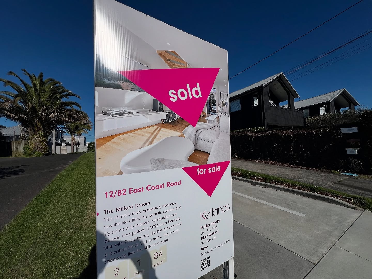 I'm happy to announce that this exceptional townhouse at 12/82 East Coast Road, Milford is now sold having received an offer after just 1 week on the market. Congratulations to my vendors and purchaser, a great result for all.